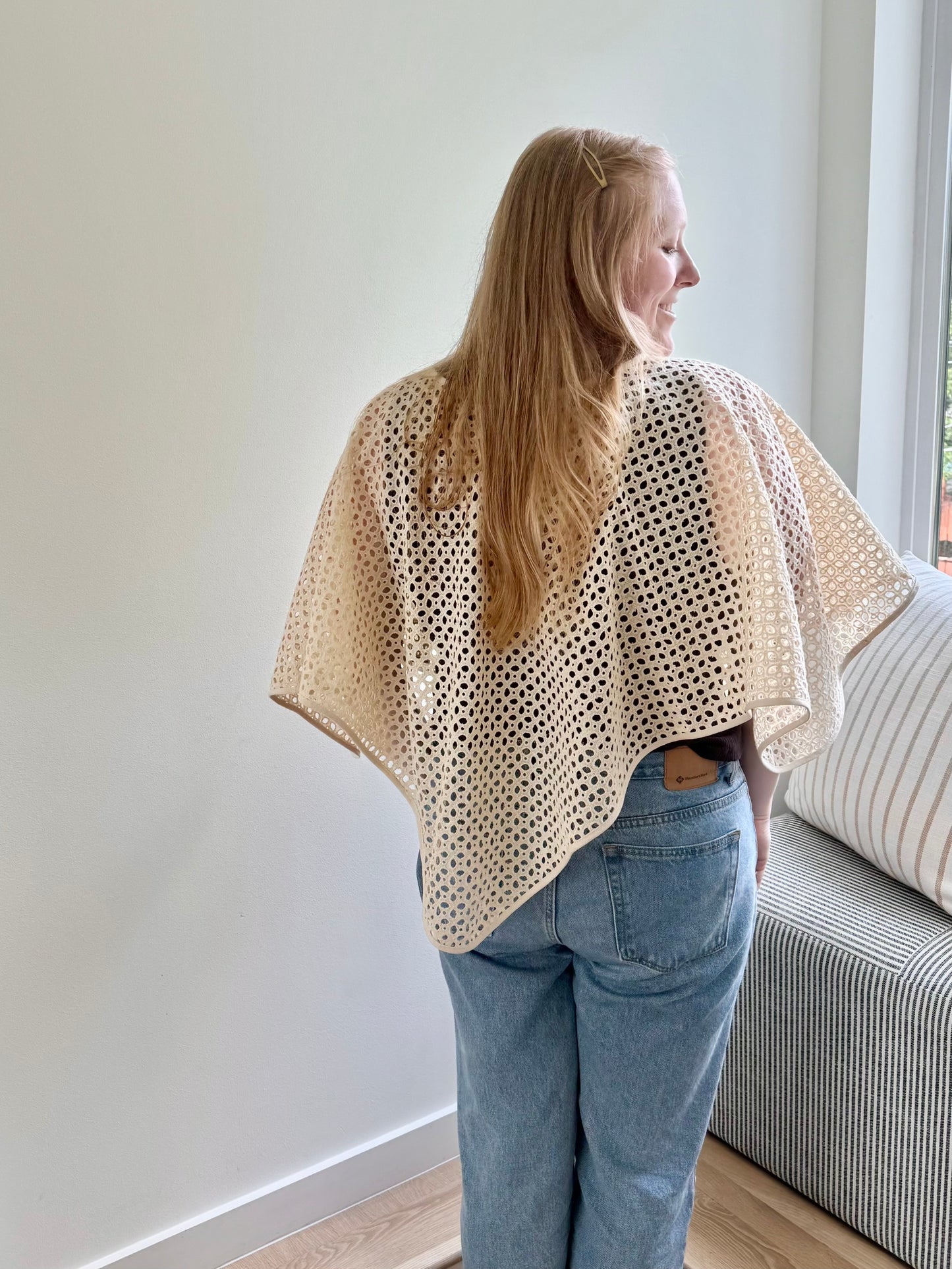 Eyelet Poncho