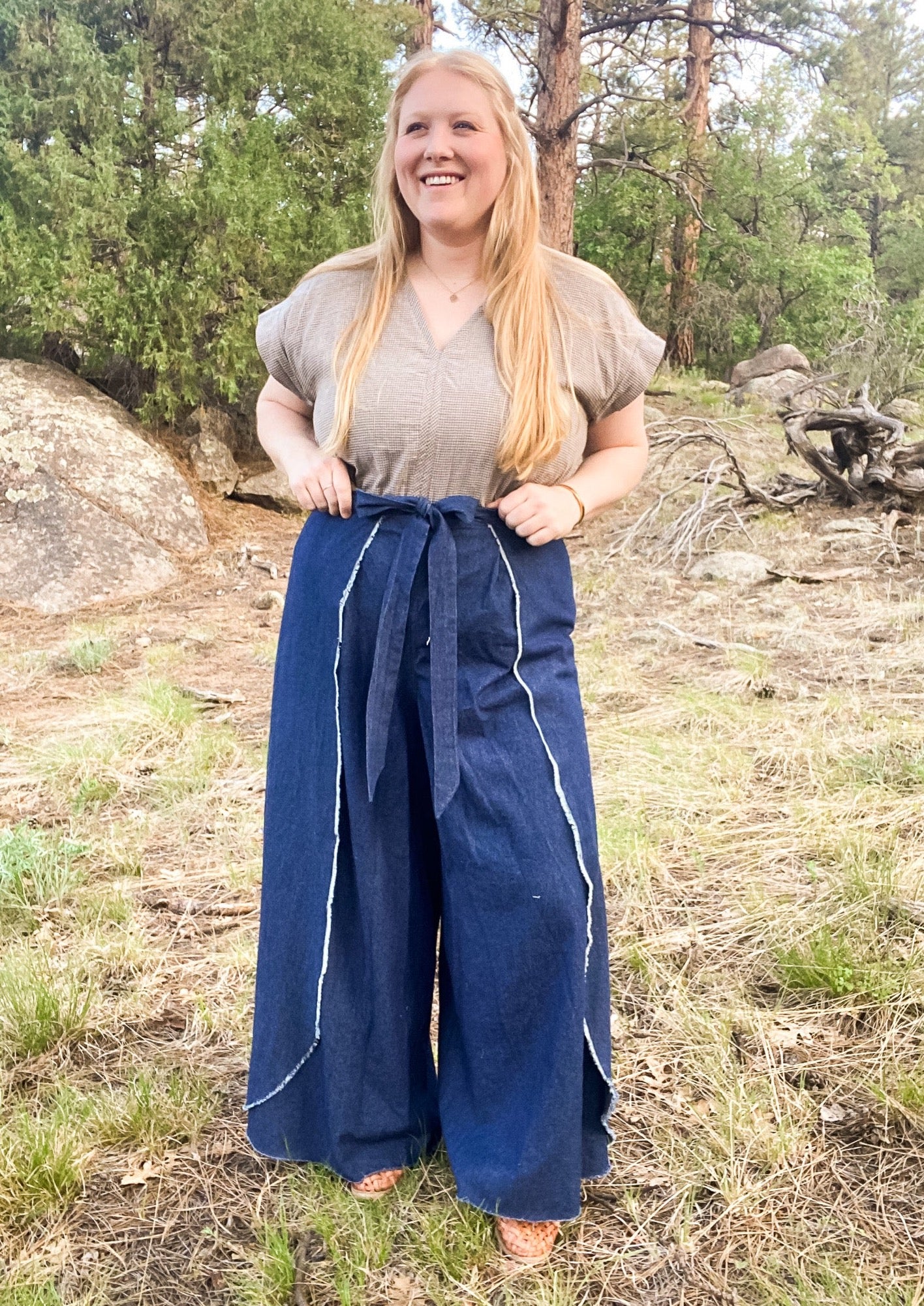Wrap Pant Denim – Simpler Clothing Co.