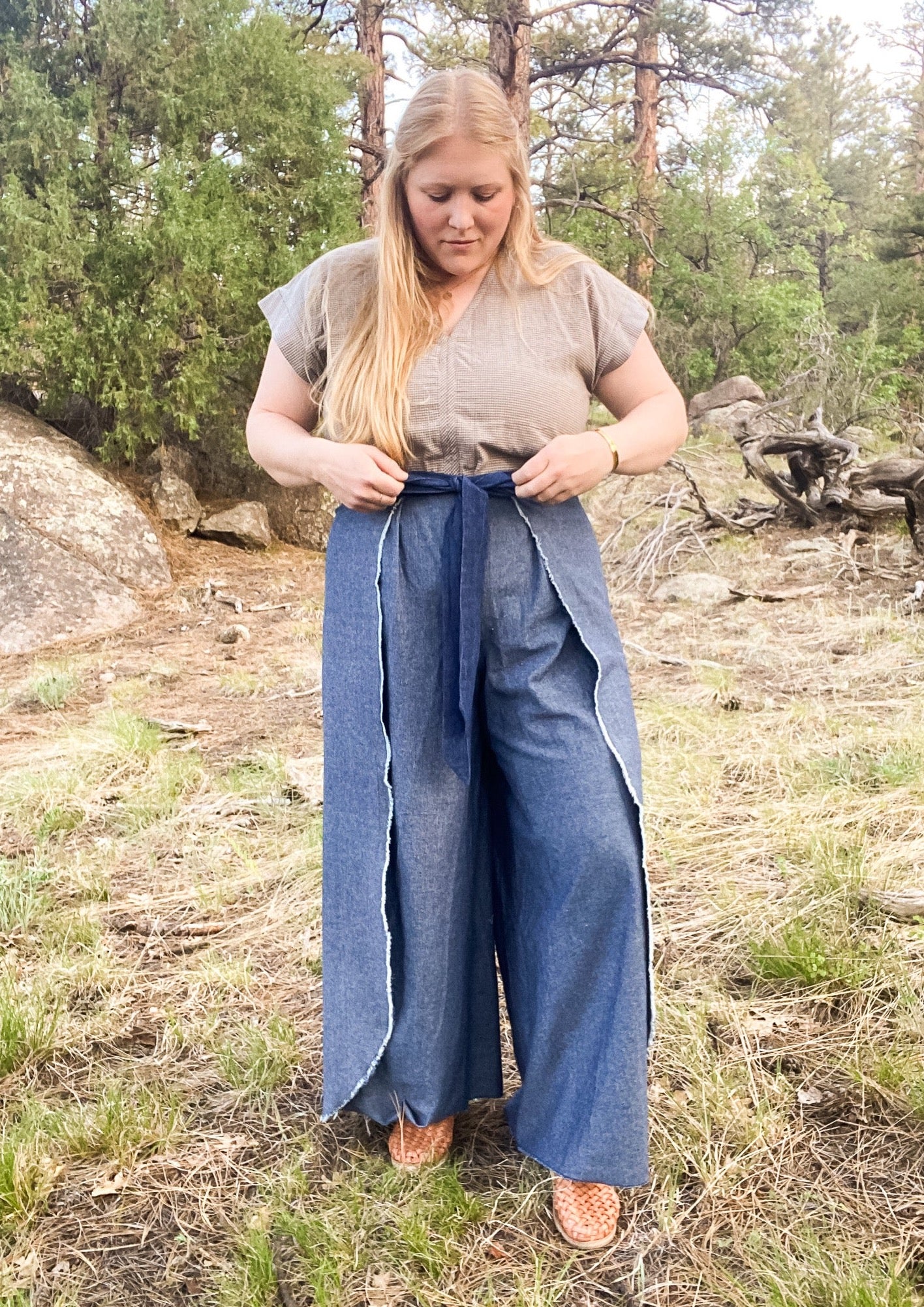 Wrap Pant Denim – Simpler Clothing Co.