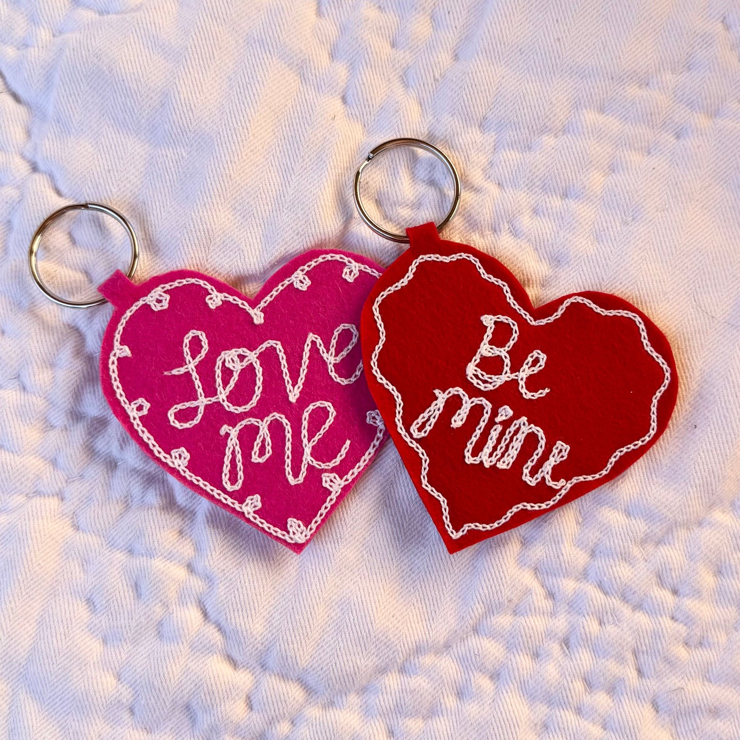 Conversation Heart Keychain