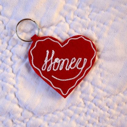 Conversation Heart Keychain