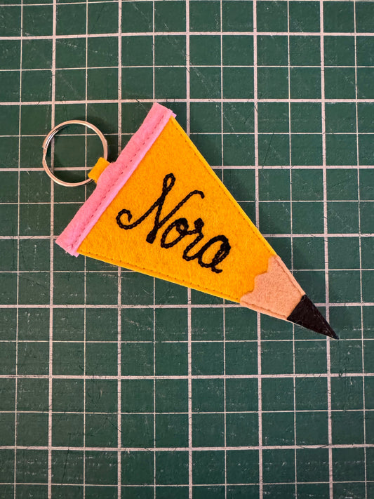 Pencil Pennant Keychain