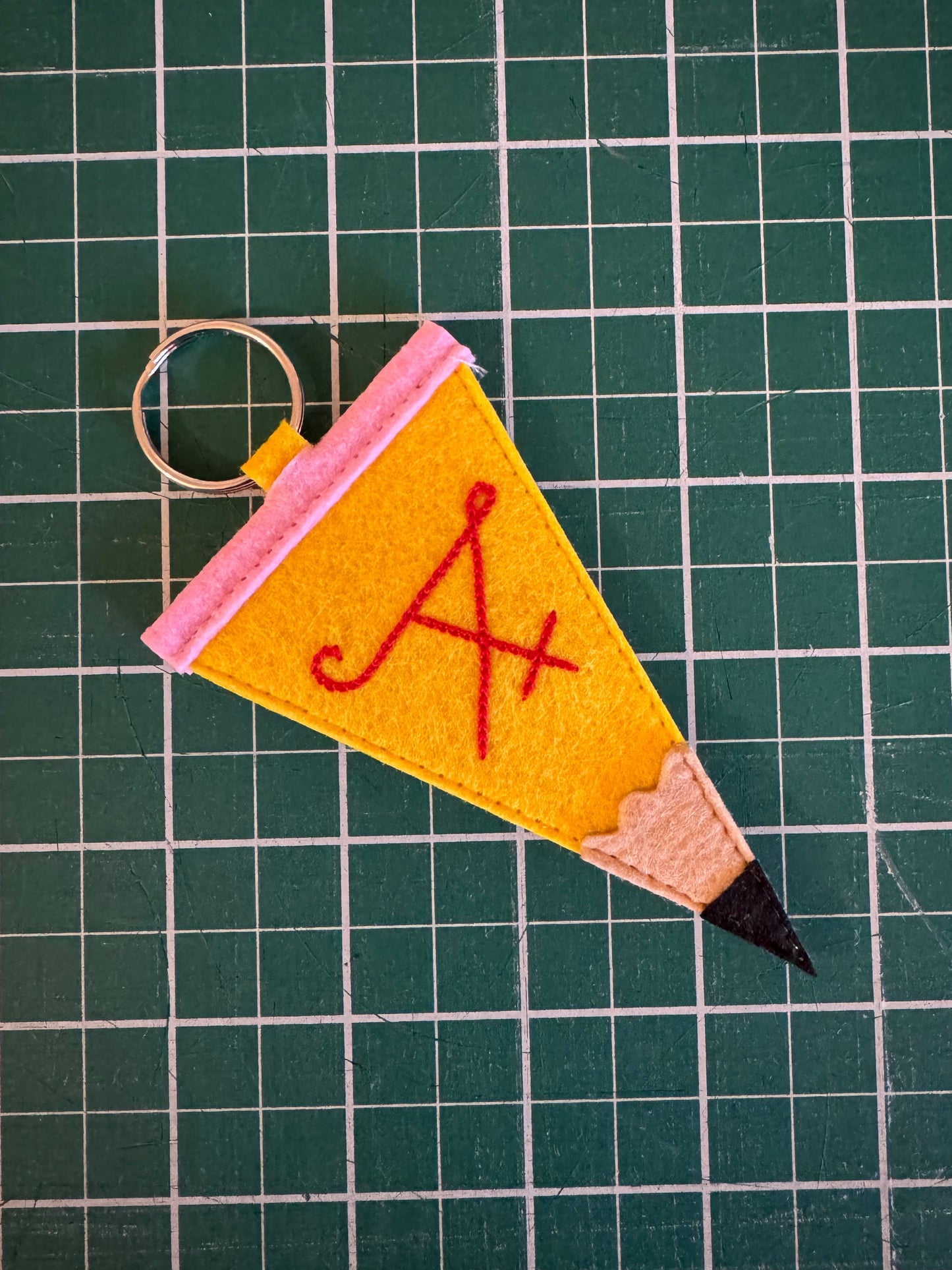Pencil Pennant Keychain