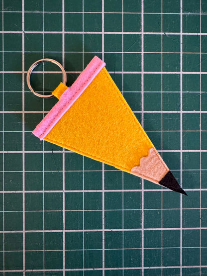 Pencil Pennant Keychain